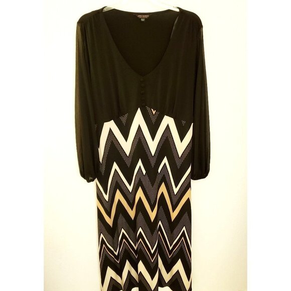 Anna Scholz x Simply Be Mesh Sleeve Maxi Dress Size 24 EUC - Picture 1 of 8